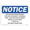 Signmission OSHA Sign, We Are Not Responsible For Accidents, 14in X 10in Aluminum, 10" W, 14" L, Landscape OS-NS-A-1014-L-16880 - alternate 1